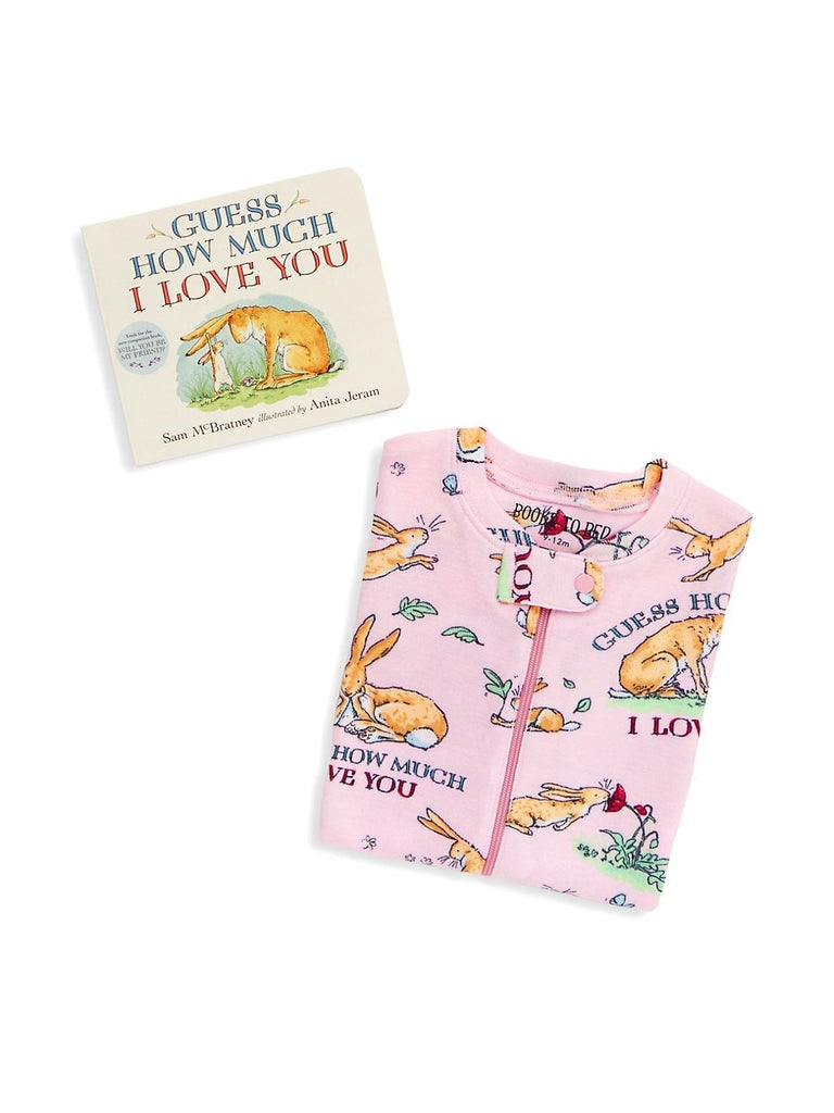 Books to bed - Guess How Much I Love You Book and Infant Coverall Pink - Princess and the Pea