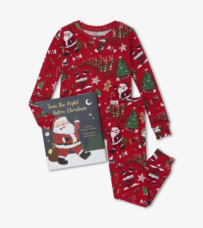 Books to bed - Red Twas The Night Before Christmas Pajama Set - Princess and the Pea