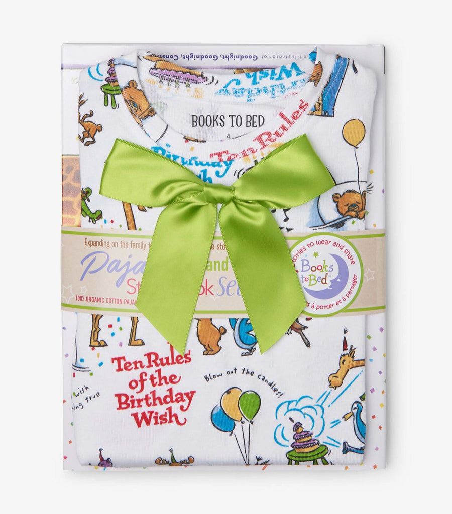 Books to bed - Ten Rules of the Birthday Wish Book and Pajama Set - Princess and the Pea