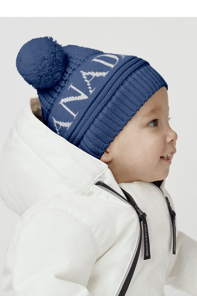 Canada Goose Baby Double Pom Hat - Pacific Blue - Princess and the Pea