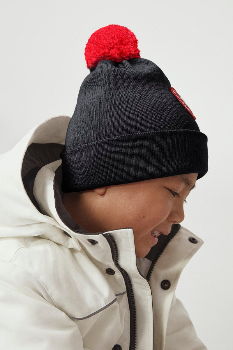 Canada Goose Kids Merino Pom Toque - Black - Princess and the Pea