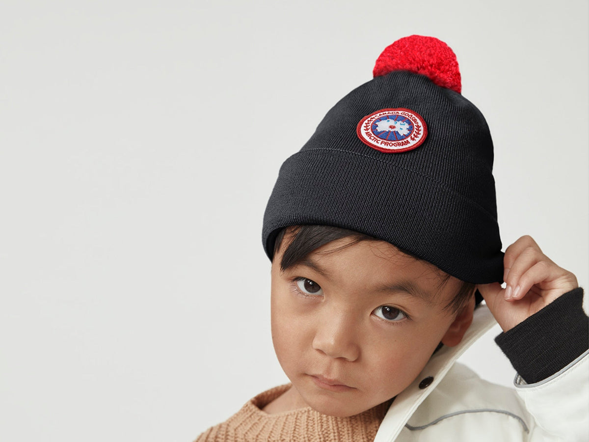 Canada Goose Kids Merino Pom Toque - Black - Princess and the Pea
