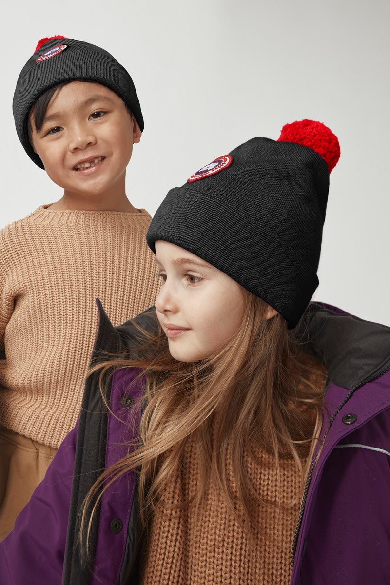 Canada Goose Kids Merino Pom Toque - Black - Princess and the Pea