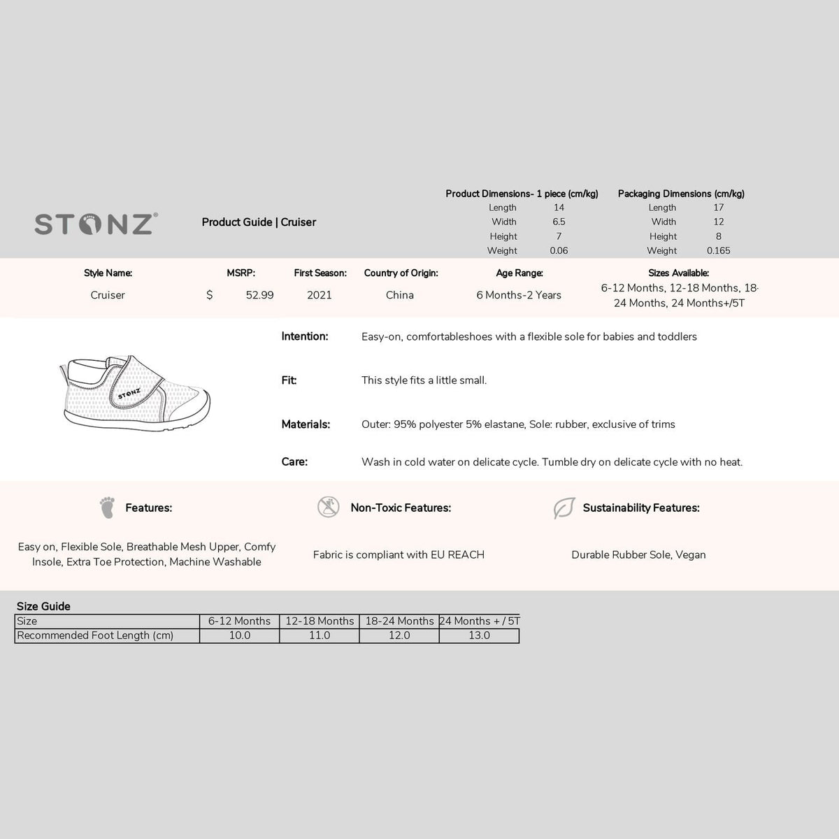 Cruiser Breathable (Early Walking) Shoes - Camel - Princess and the Pea