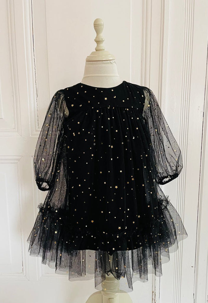 DOLLY® STARS & MOON ⭐️ 🌙 TULLE EMPRESS DRESS Black - Princess and the Pea