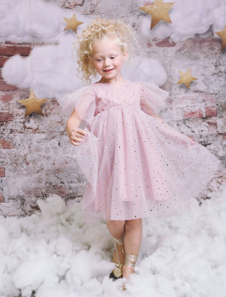 DOLLY® STARS & MOON ⭐️ 🌙 TULLE PRINCESS DRESS DUSTY VIOLET - Princess and the Pea