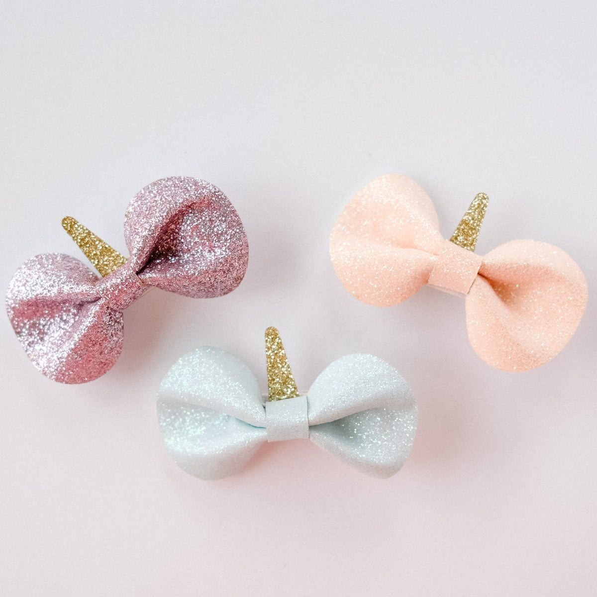 Freya Magic Sparkle Unicorn Bow Hair Clip - Princess and the Pea