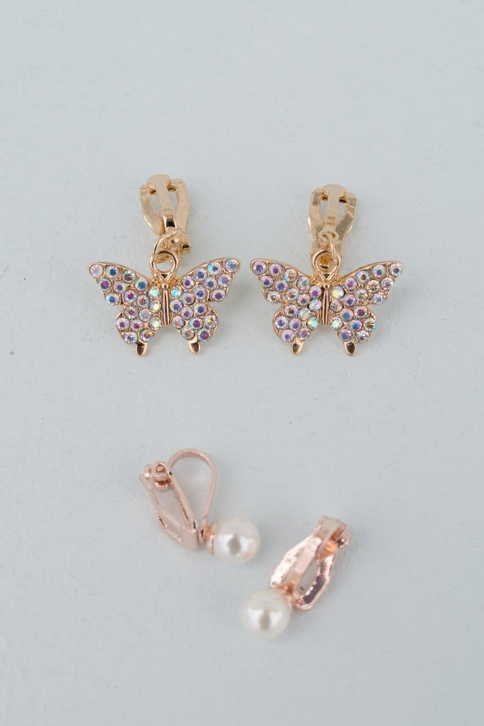 Great Pretenders - Boutique Butterfly Clip On Earrings - Princess and the Pea