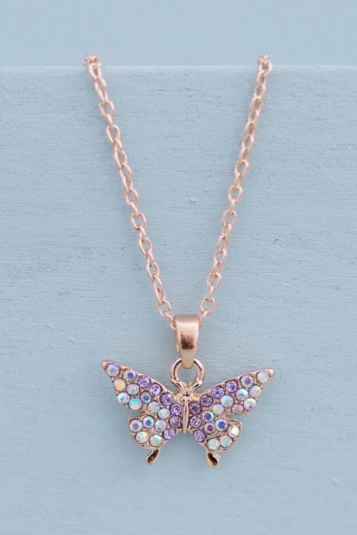 Great Pretenders - Boutique Butterfly Gem Necklace - Princess and the Pea