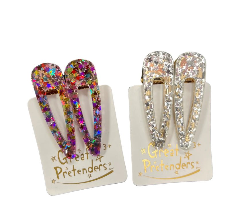 Great Pretenders - Boutique Gel Sparkle Hairclips 2pc - Princess and the Pea