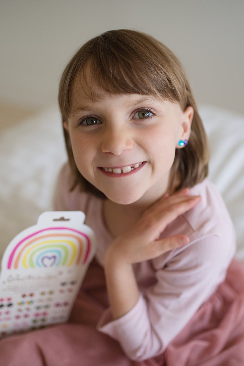 Great Pretenders - Rainbow Love Sticker Earrings - Princess and the Pea