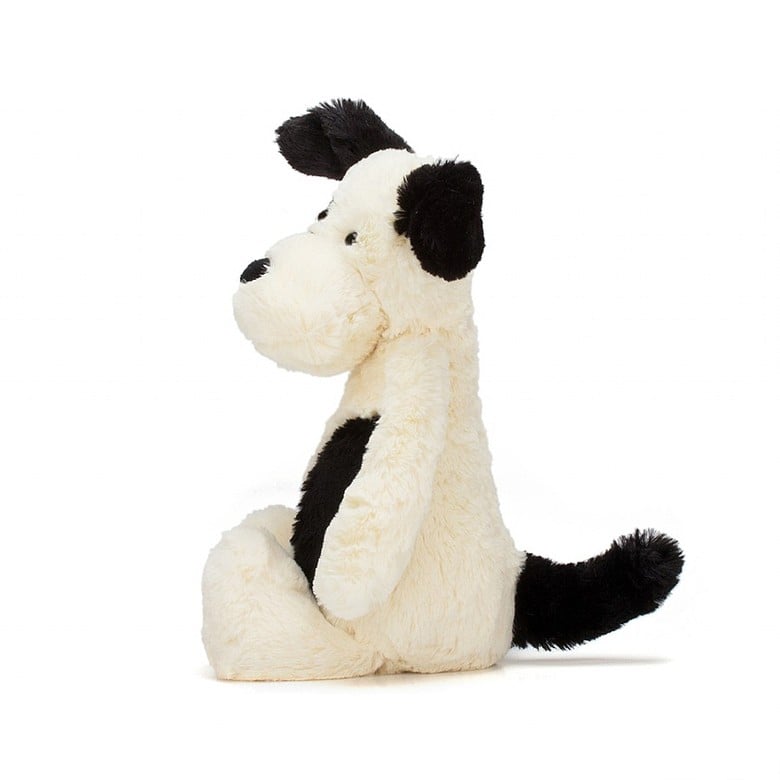 Jellycat Bashful Black & Cream Puppy - Princess and the Pea