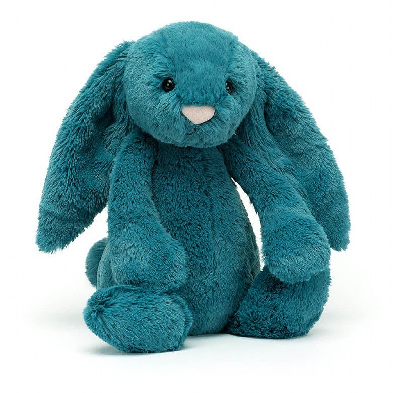 Jellycat Bashful Bunny - Medium Mineral Blue - Princess and the Pea