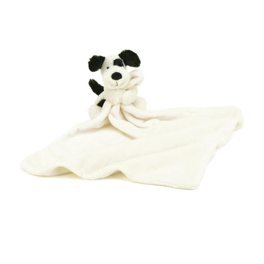 Jellycat Soother - Bashful Black & Cream Puppy - Princess and the Pea