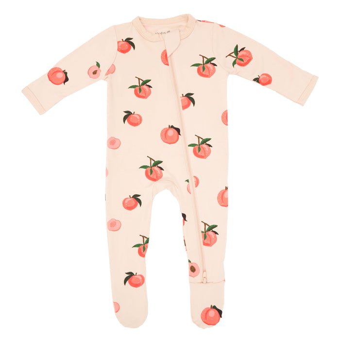 Kyte Baby Zippered Footie in Peach - Princess and the Pea