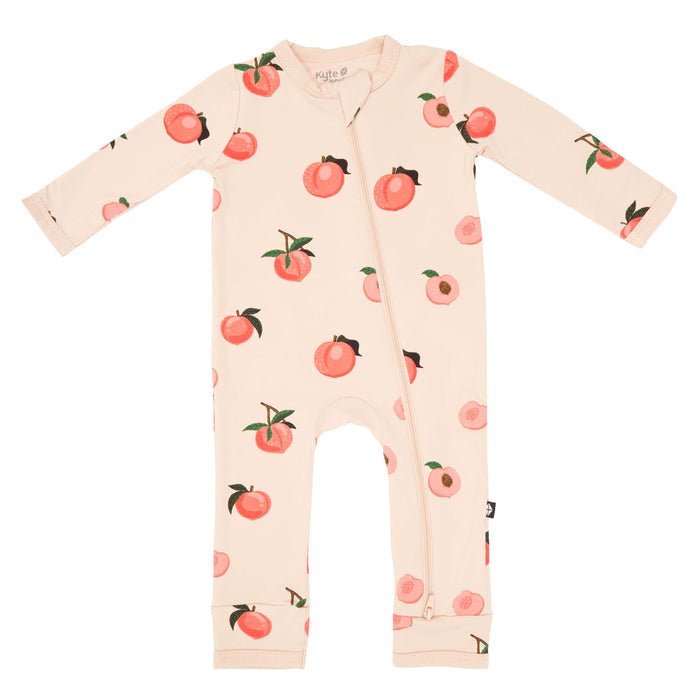 Kyte Baby Zippered Romper in Peach - Princess and the Pea
