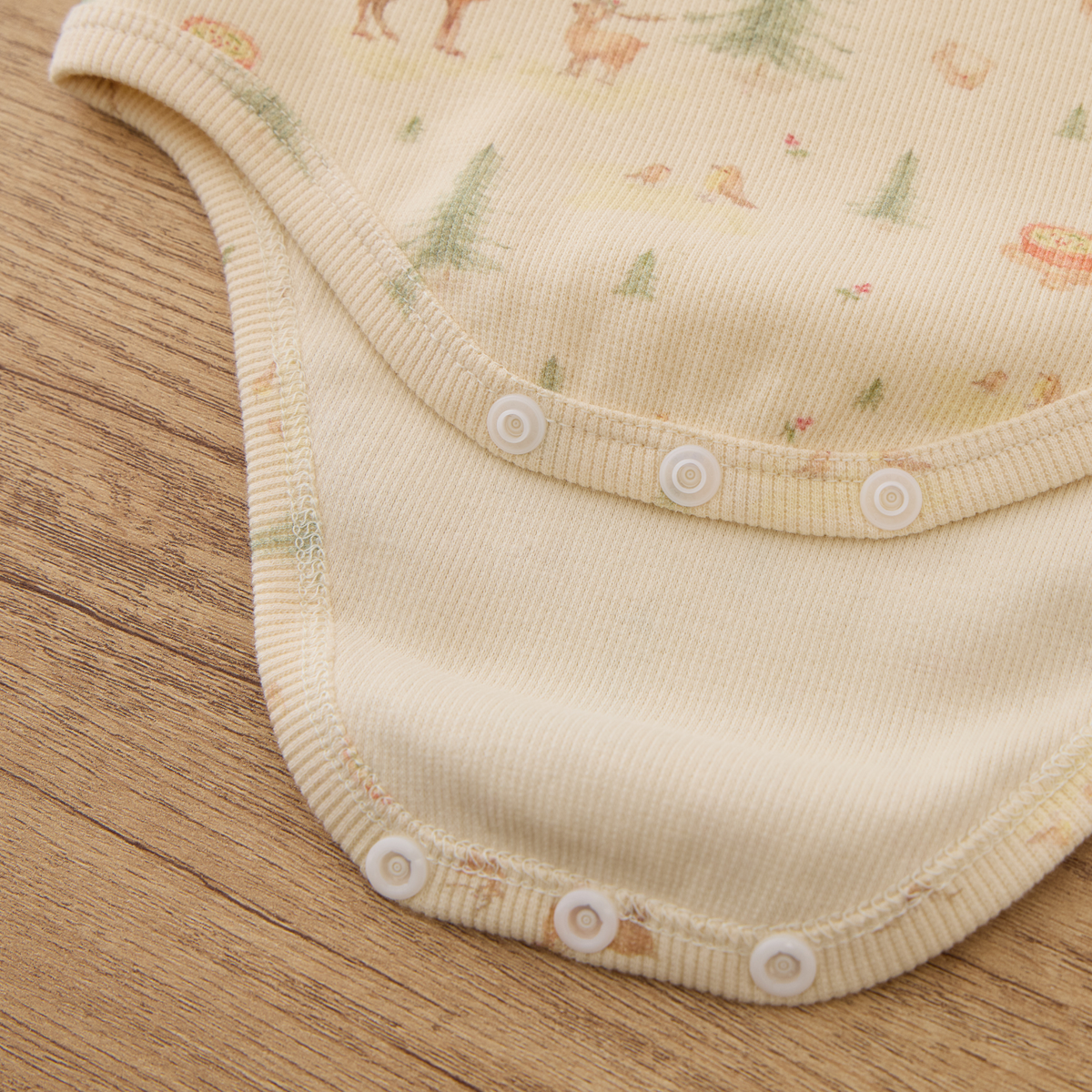 Long-sleeve Ribbed Bodysuit - Christmas Print