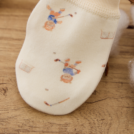 Blara Organic Mitten - Hockey Print