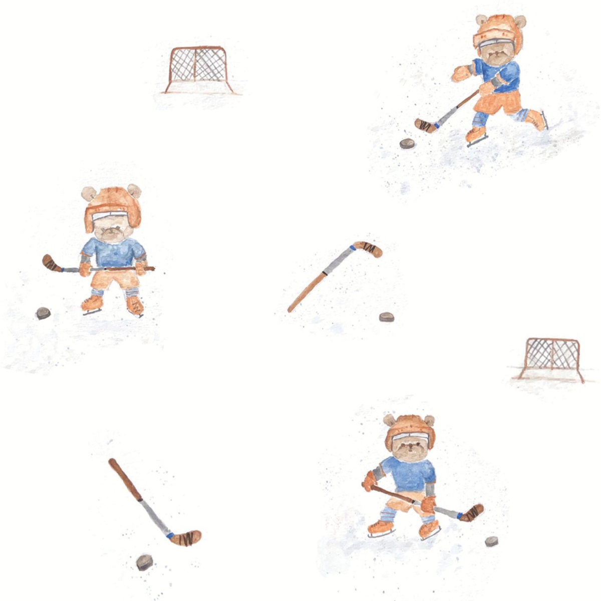 Blara Organic Mitten - Hockey Print