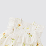 Blara Organic Sleeveless Lace Accented Bodysuit - Sunflower Fields