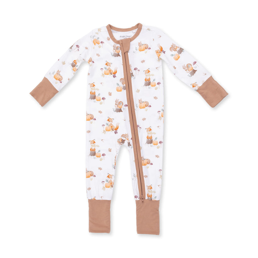 Angel Dear Convertible Romper - Woodland Animals with Pumpkins