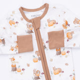Angel Dear Convertible Romper - Woodland Animals with Pumpkins