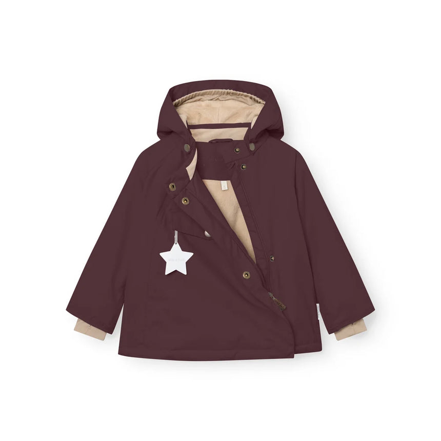 Mini A Ture - Wang fleece lined winter jacket - Fudge aubergine