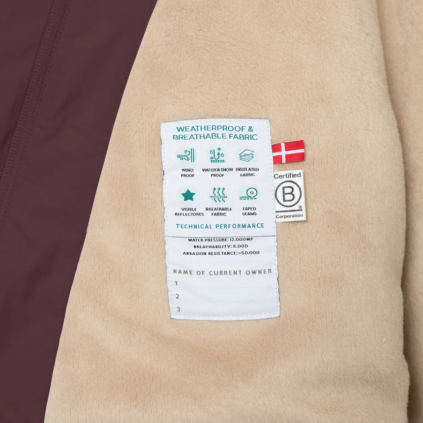 Mini A Ture - Wang fleece lined winter jacket - Fudge aubergine