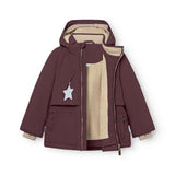 Mini A Ture - Algeana fleece lined winter jacket - Fudge aubergine