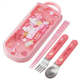 Skater Antibacterial Dishwasher-Safe Sliding Cutlery Set - Hello Kitty