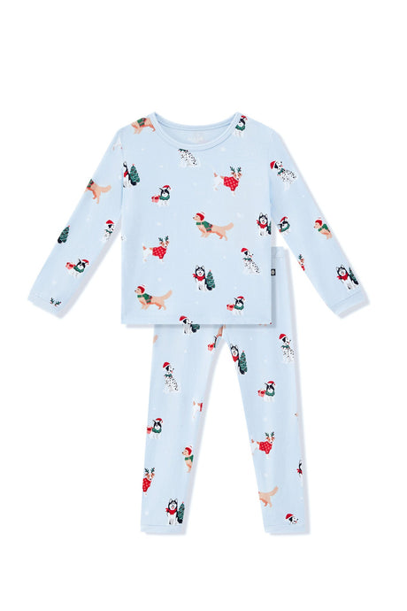 Kyte Baby Long Sleeve Pajamas in Holiday Pups - Princess and the Pea Boutique
