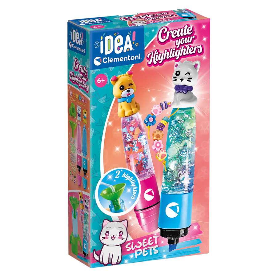 Clementoni -Idea Create Your Highlighters - Sweet Pets