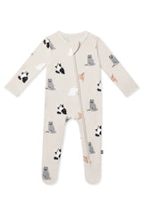 Kyte Baby Zippered Footie in Fluffy Cat - Princess and the Pea Boutique