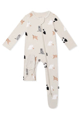 Kyte Baby Zippered Footie in Fluffy Cat - Princess and the Pea Boutique