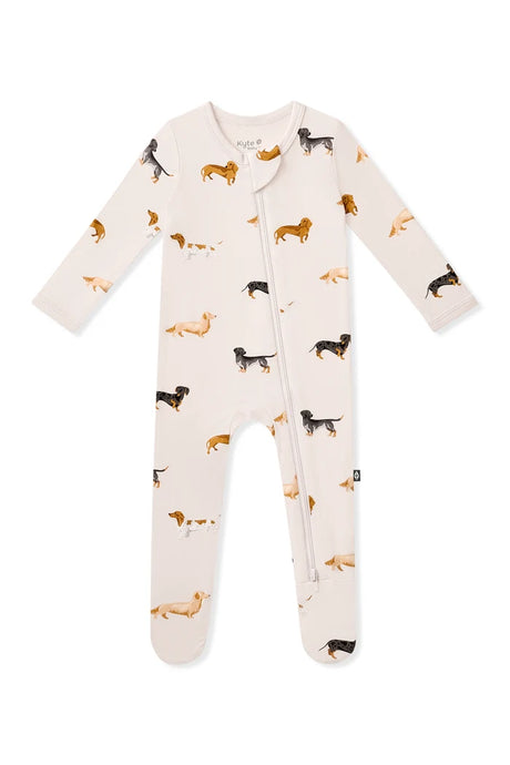 Kyte Baby Zippered Footie in Dachshund - Princess and the Pea Boutique