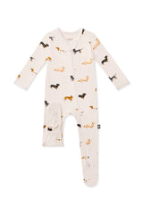 Kyte Baby Zippered Footie in Dachshund - Princess and the Pea Boutique