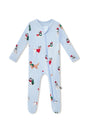 Kyte Baby Zippered Footie in Holiday Pups - Princess and the Pea Boutique