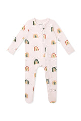 Kyte Baby Zippered Footie in Retro Rainbow - Princess and the Pea Boutique