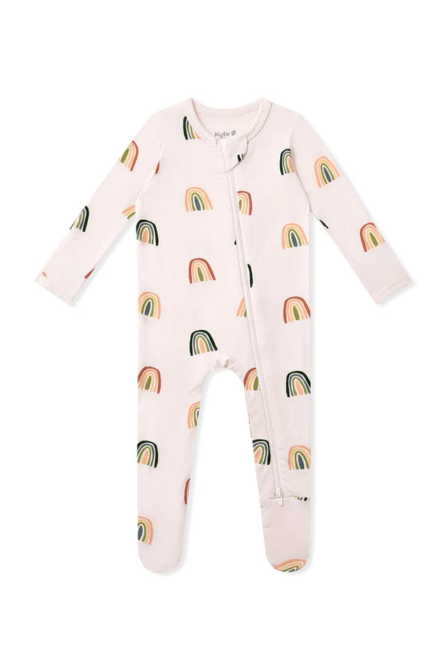 Kyte Baby Zippered Footie in Retro Rainbow - Princess and the Pea Boutique