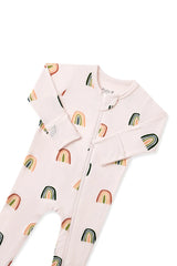 Kyte Baby Zippered Footie in Retro Rainbow - Princess and the Pea Boutique