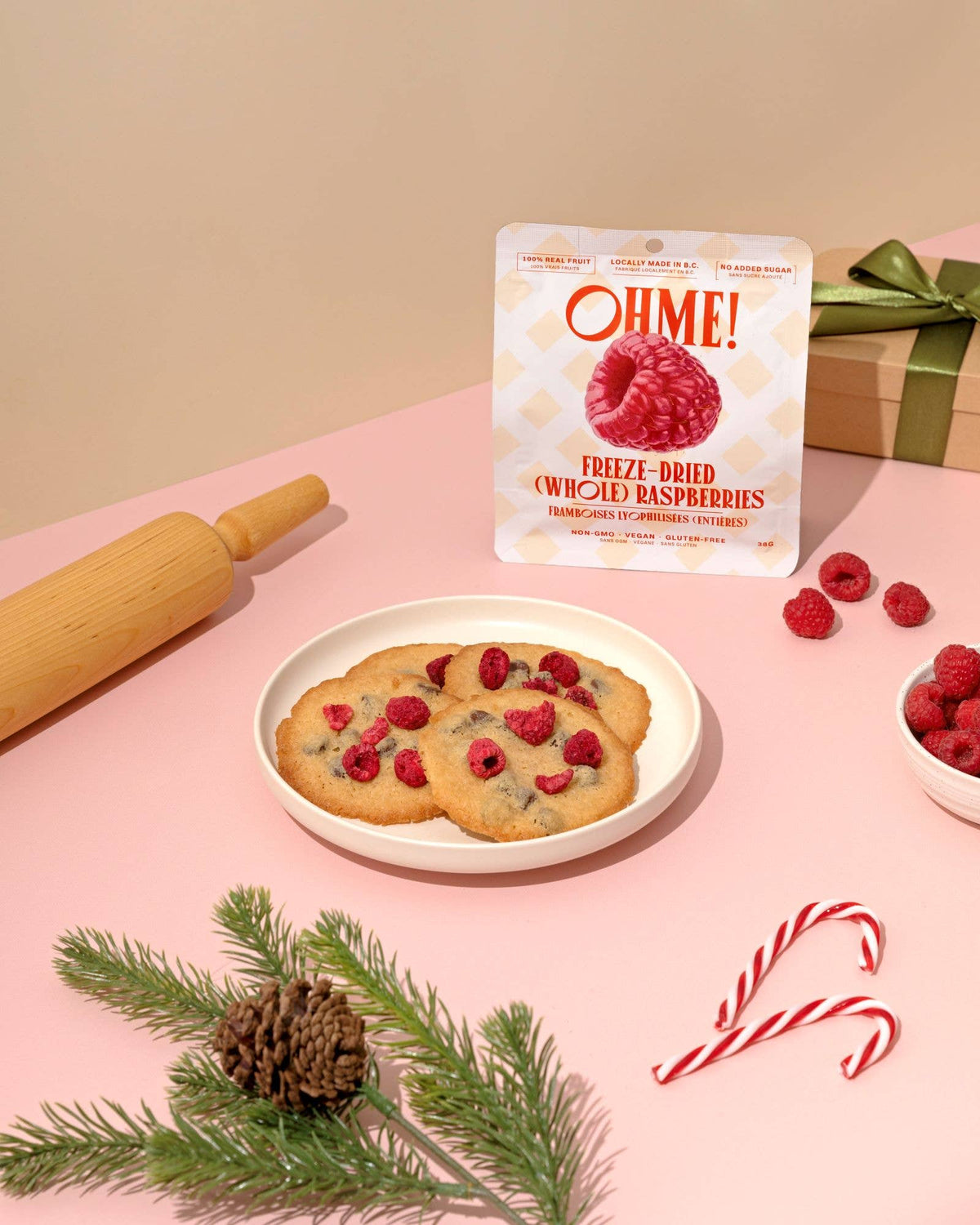 OHME! Freeze-Dried Raspberries (Whole) 38g