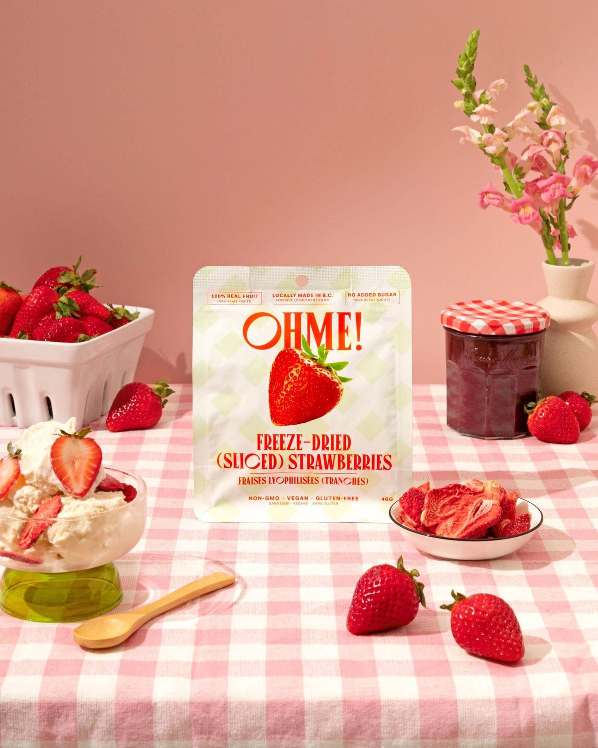 OHME! Freeze-Dried Strawberries (Sliced) 46g