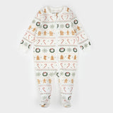 Petit Lem Holiday Treats Fair Isle Print on Thermal Sleeper