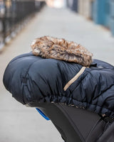 7AM Enfant Car Seat Cocoon - Tundra Black Faux Fur