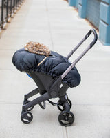 7AM Enfant Car Seat Cocoon - Tundra Black Faux Fur