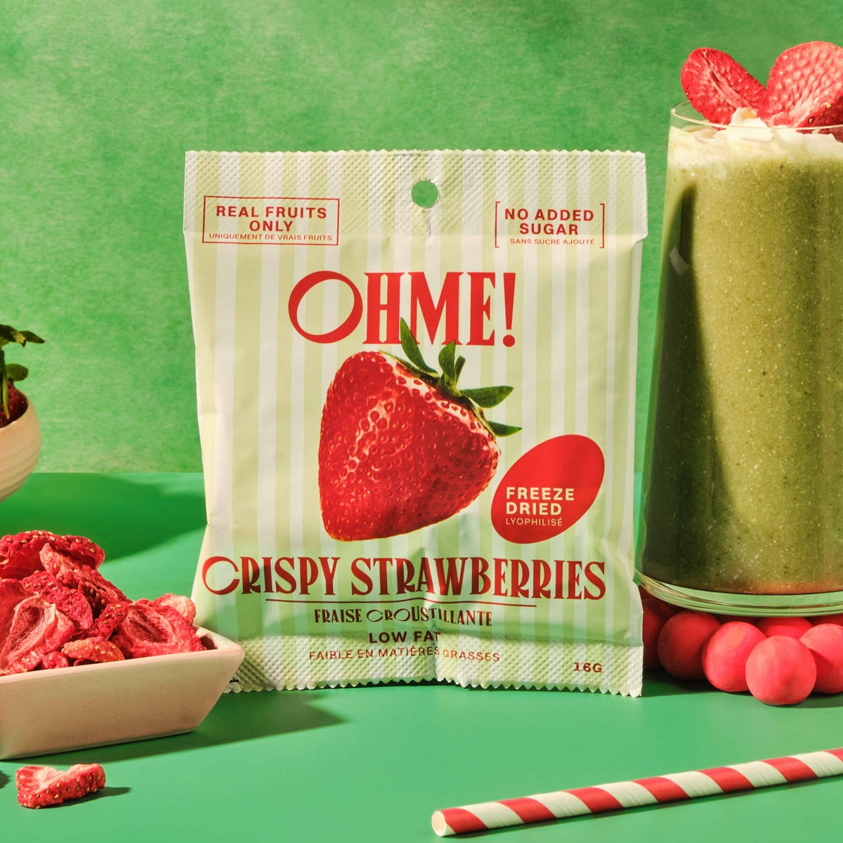 OHME! Crispy Strawberries Snack Size 16g