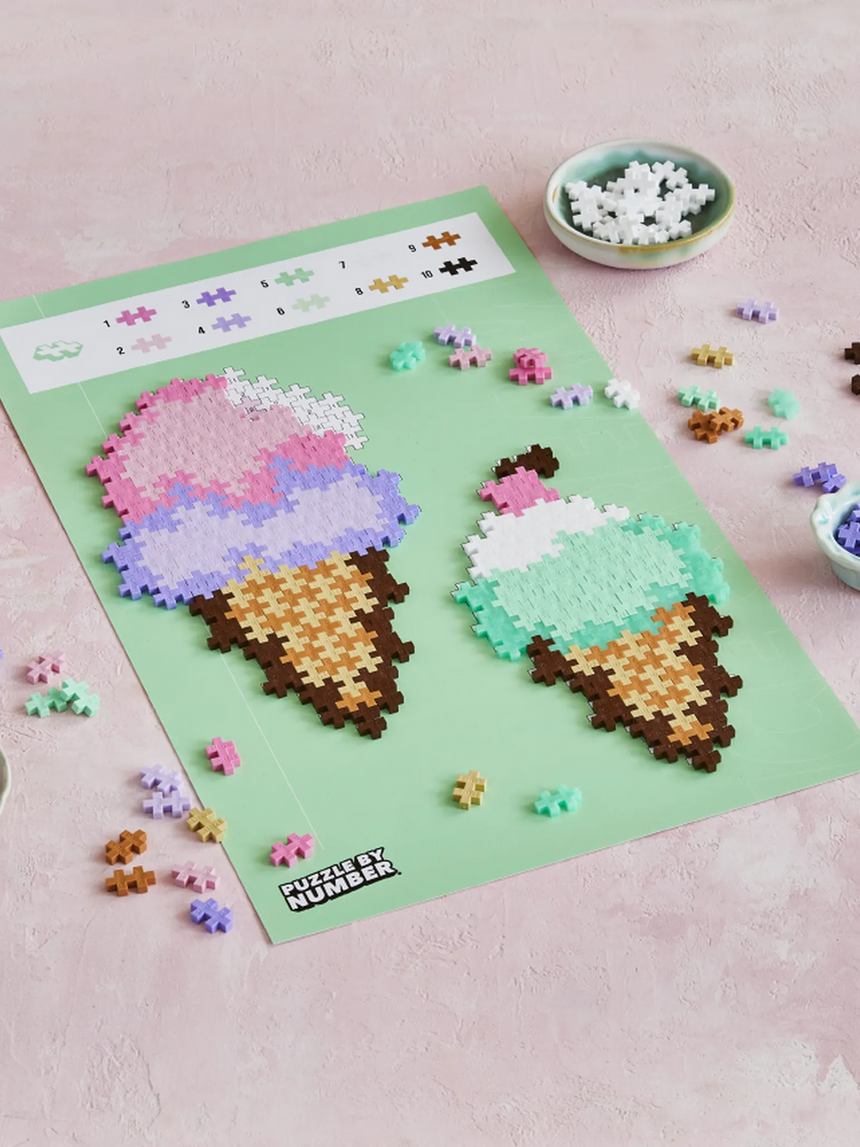 PlusPlus Puzzle By Number - Ice Cream Cones 250pcs