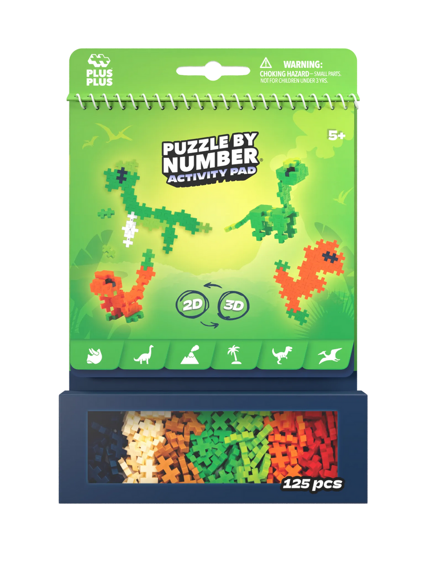 PlusPlus Puzzle By Number Activity Pad - Dinosaurs