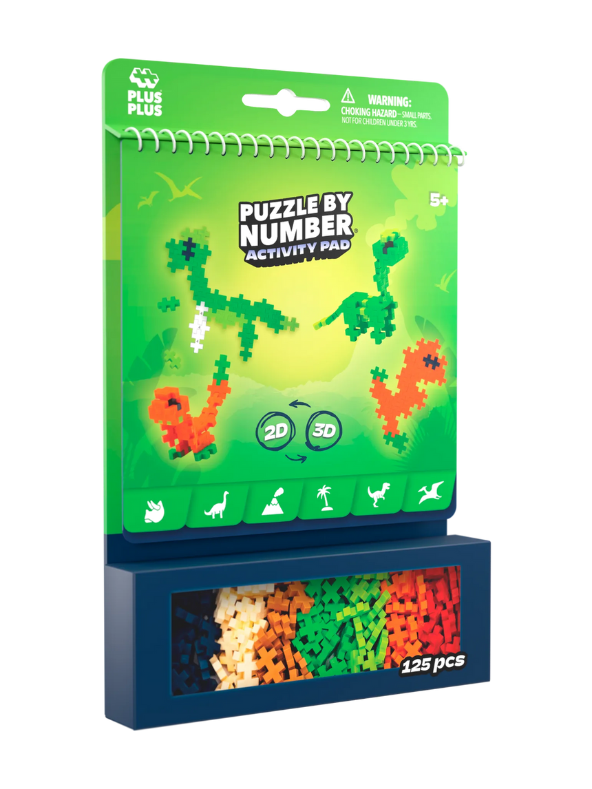 PlusPlus Puzzle By Number Activity Pad - Dinosaurs