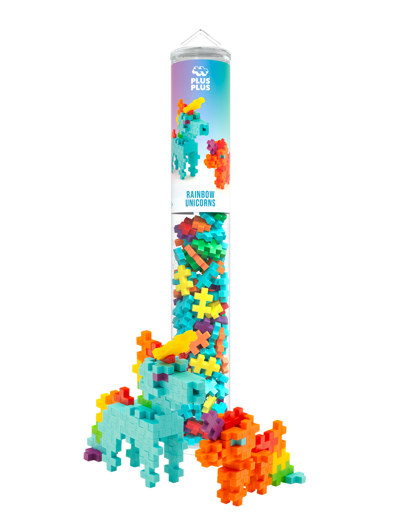 Plus-Plus Tube - Rainbow Unicorns - 100 pcs